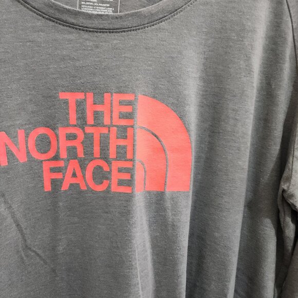 The North Face Women's Plus Size Gray Long Sleeve Logo Shirt Size XXL - Picture 5 of 10